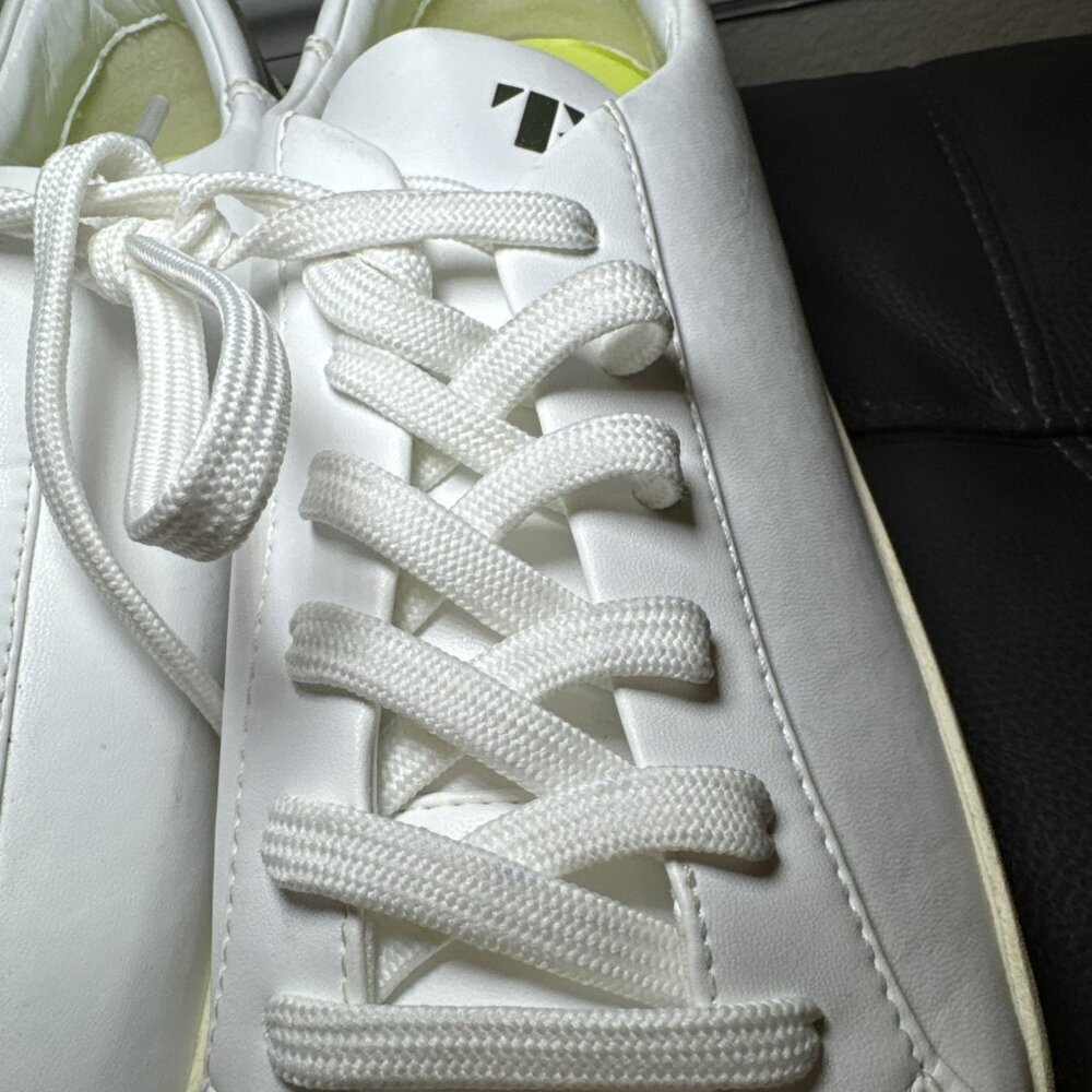 Thousand Fell Sneakers Mens 11.5 White Faux Leather Low Top Lace Up Trainer - Picture 5 of 7